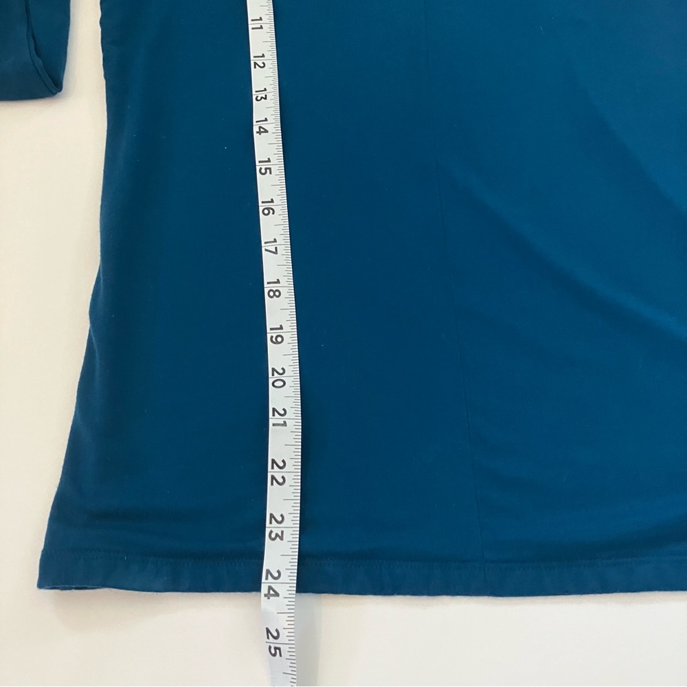Talbots solid blue blouse - Picture 6 of 8